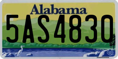 AL license plate 5AS4830