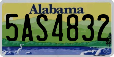 AL license plate 5AS4832