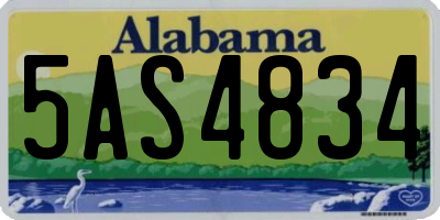 AL license plate 5AS4834