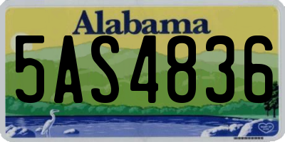 AL license plate 5AS4836