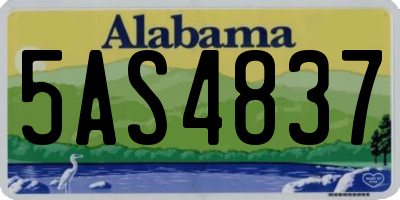 AL license plate 5AS4837