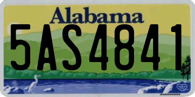 AL license plate 5AS4841