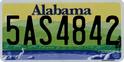 AL license plate 5AS4842