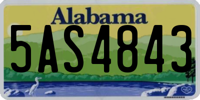 AL license plate 5AS4843