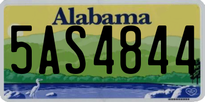 AL license plate 5AS4844