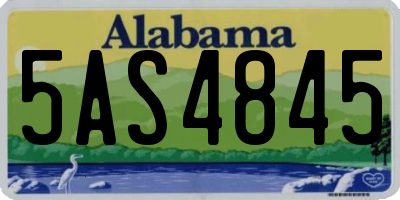 AL license plate 5AS4845