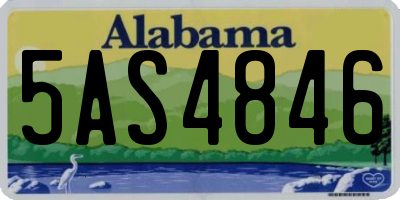 AL license plate 5AS4846