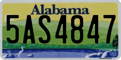 AL license plate 5AS4847