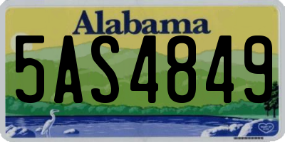 AL license plate 5AS4849