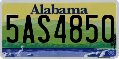 AL license plate 5AS4850