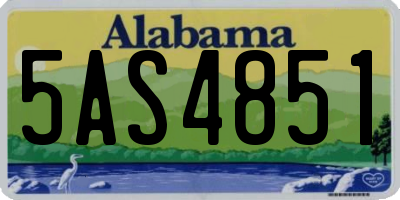 AL license plate 5AS4851