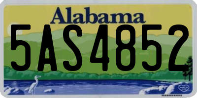 AL license plate 5AS4852