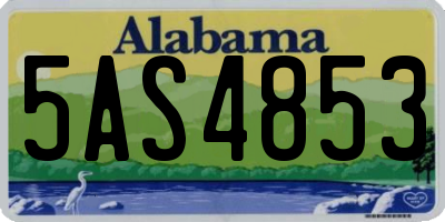 AL license plate 5AS4853