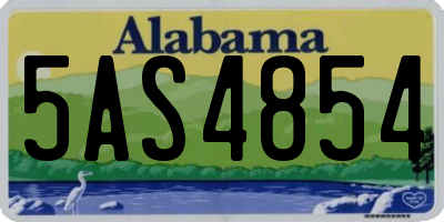 AL license plate 5AS4854