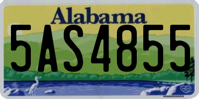 AL license plate 5AS4855