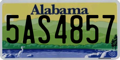 AL license plate 5AS4857