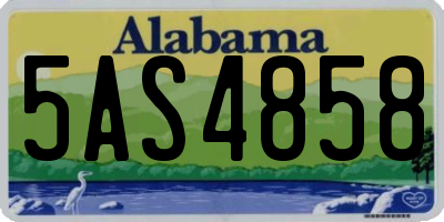 AL license plate 5AS4858