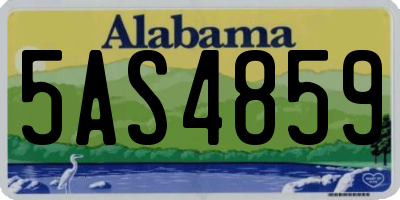 AL license plate 5AS4859
