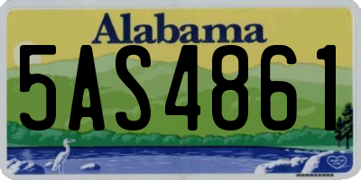 AL license plate 5AS4861