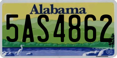 AL license plate 5AS4862