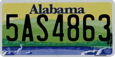 AL license plate 5AS4863