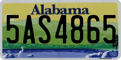 AL license plate 5AS4865