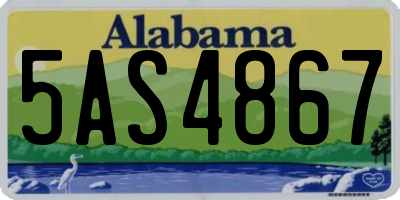 AL license plate 5AS4867