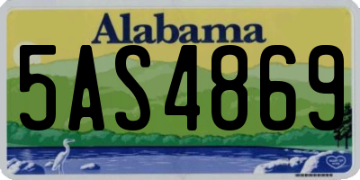AL license plate 5AS4869
