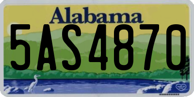 AL license plate 5AS4870
