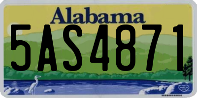 AL license plate 5AS4871