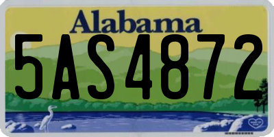 AL license plate 5AS4872