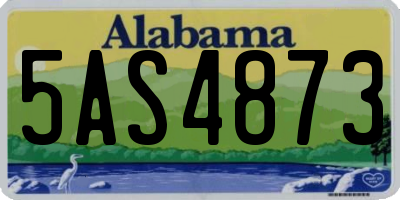 AL license plate 5AS4873