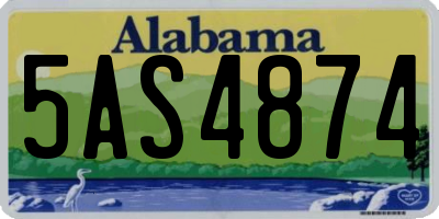 AL license plate 5AS4874