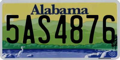 AL license plate 5AS4876