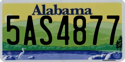 AL license plate 5AS4877