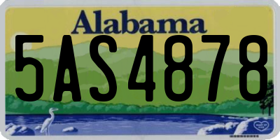 AL license plate 5AS4878