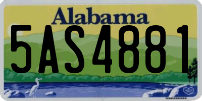 AL license plate 5AS4881