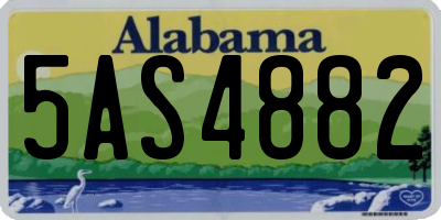 AL license plate 5AS4882