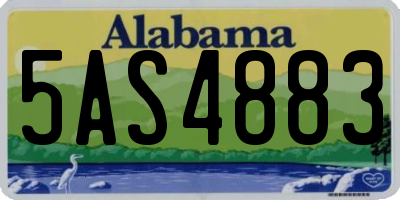 AL license plate 5AS4883