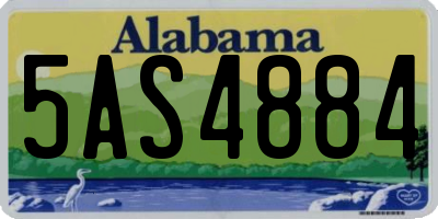 AL license plate 5AS4884