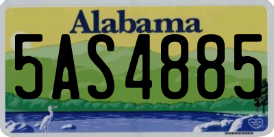 AL license plate 5AS4885