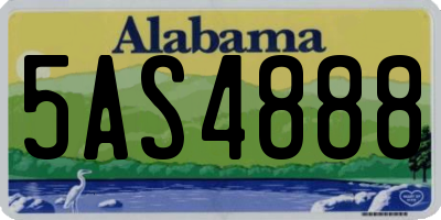 AL license plate 5AS4888