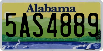 AL license plate 5AS4889