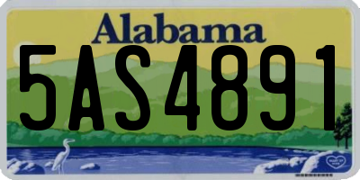 AL license plate 5AS4891