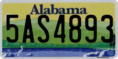 AL license plate 5AS4893
