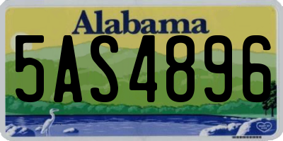 AL license plate 5AS4896