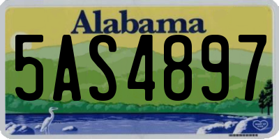 AL license plate 5AS4897