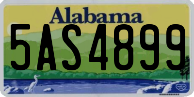 AL license plate 5AS4899