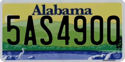 AL license plate 5AS4900