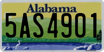 AL license plate 5AS4901